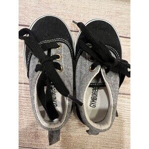 Gymboree Baby Boy's Black/gray/white baby crib Shoes Size 6